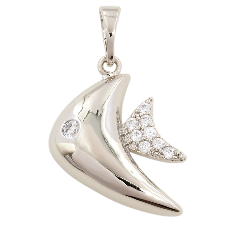 Кулон Xuping Родій Рибка для ланцюжка до 5мм фото №1