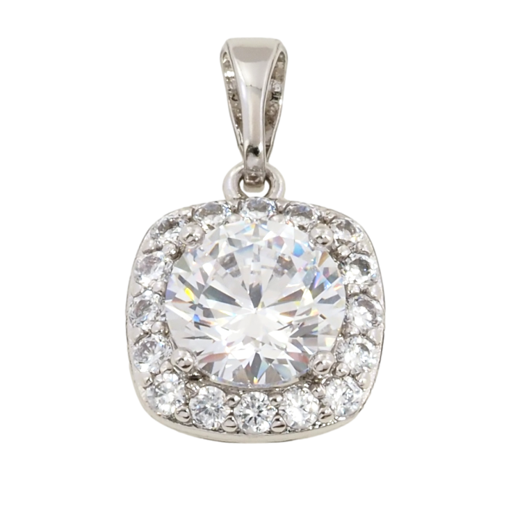 Кулон Xuping Родій Фіаніт в обрамленні цирконію для ланцюжка до 5мм фото №12