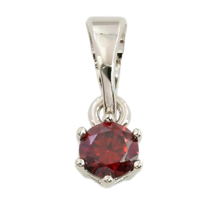 Кулон Xuping Родій Червоний фіаніт, ø 4мм для ланцюжка до 5мм фото №13