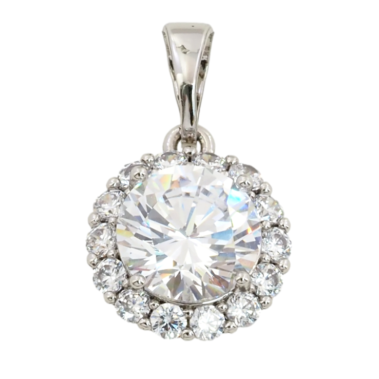 Кулон Xuping Родій Фіаніт в обрамленні цирконію для ланцюжка до 5мм фото №22