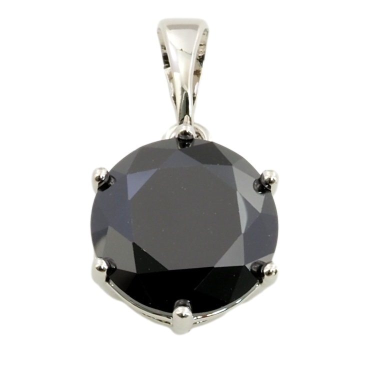 Кулон Xuping Родій Чорний фіаніт, ø 10мм для ланцюжка до 5мм фото №9 Кулон Xuping Родій Чорний фіаніт, ø 10мм для ланцюжка до 5мм фото №9