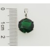 Кулон Xuping Родій Зелений фіаніт, ø 10мм для ланцюжка до 5мм фото №2