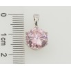Кулон Xuping Родій Рожевий фіаніт, ø 10мм для ланцюжка до 5мм фото №2