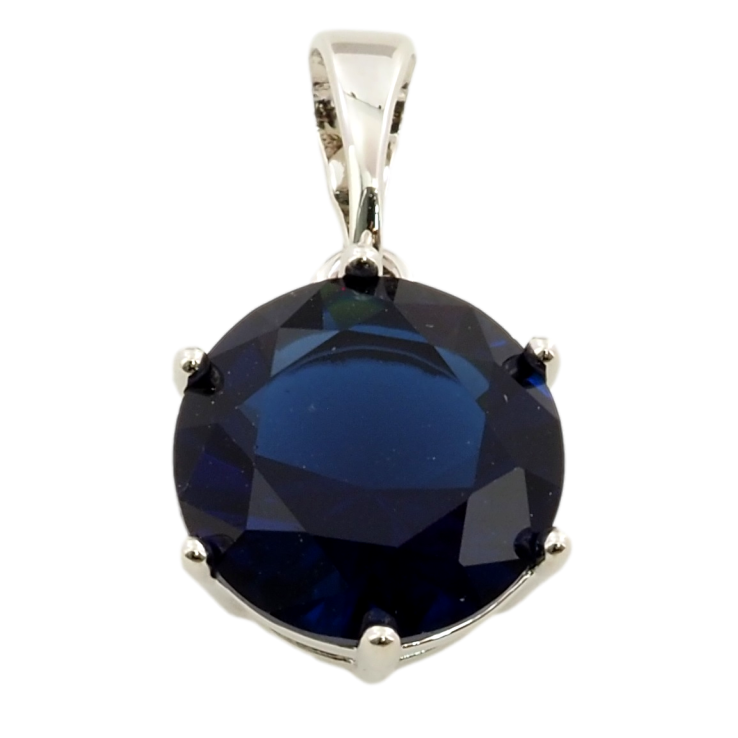 Кулон Xuping Родій Синій фіаніт, ø 10мм для ланцюжка до 5мм фото №13