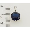 Кулон Xuping Родій Синій фіаніт, ø 10мм для ланцюжка до 5мм фото №2