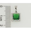 Кулон Xuping Родій Зелений фіаніт в обрамленні цирконію для ланцюжка до 5мм фото №2