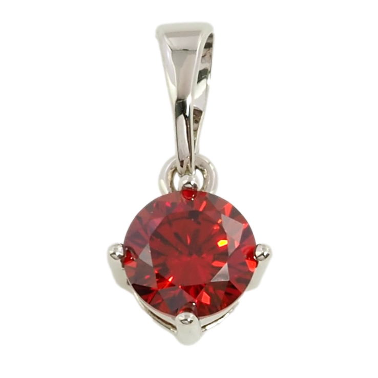 Кулон Xuping Родій Червоний фіаніт, ø 6мм для ланцюжка до 5мм фото №6