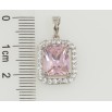 Кулон Xuping Родій Рожевий фіаніт в обрамленні цирконію для ланцюжка до 5мм фото №2