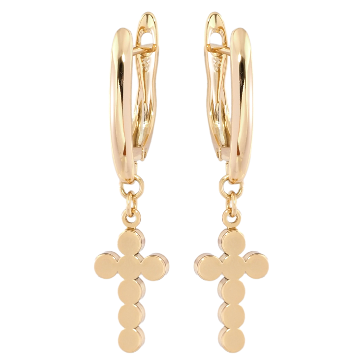 Серьги Xuping Позолота 18K английский замок Подвески Крестики фото №7