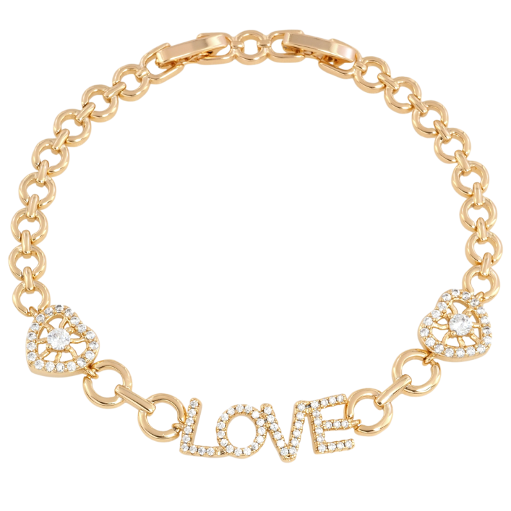 Браслет Xuping Позолота 18K Love размер с доп. замком 17,18.5см х 5мм фото №5