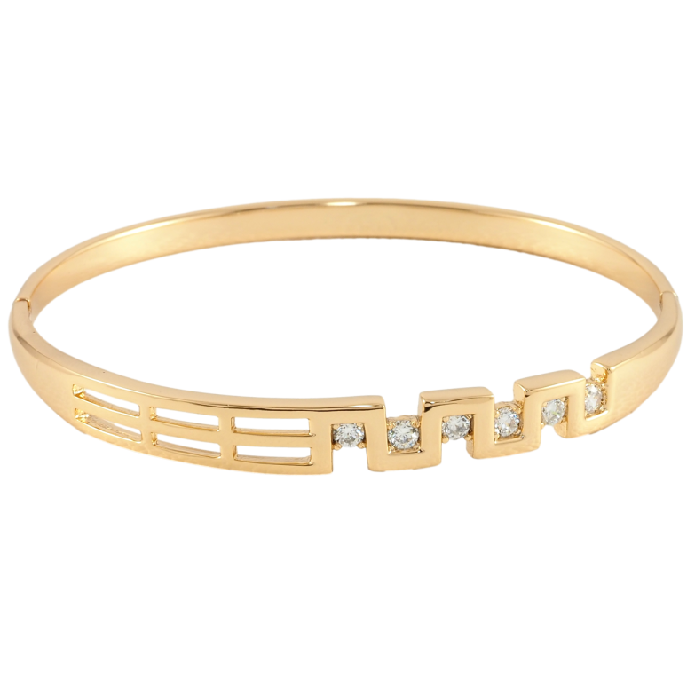 Браслет Xuping Позолота 18K Узор с цирконием ø 6см фото №1