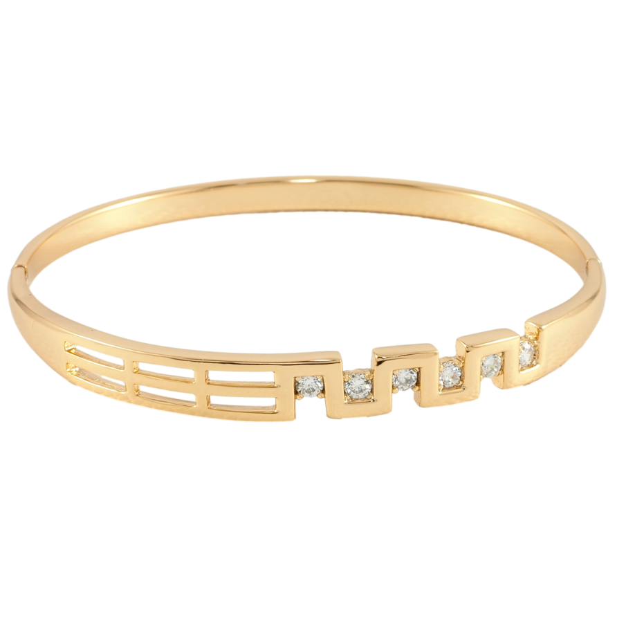 Браслет Xuping Позолота 18K Узор с цирконием ø 6см фото №1