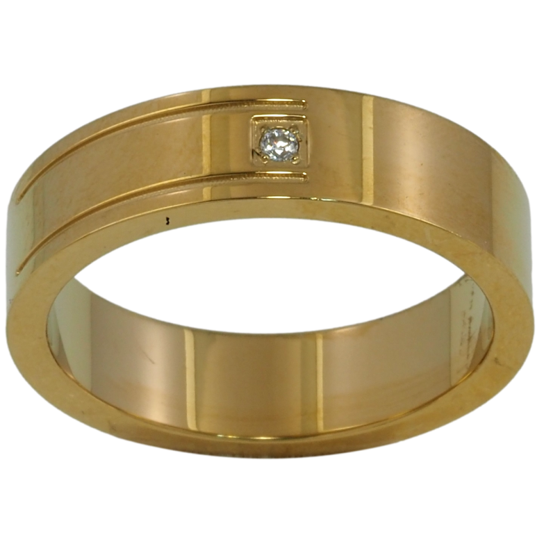 Кольцо Xuping TTM Stainless Steel Цвет 14К Вставка цирконий, шир. 5.5мм фото №1