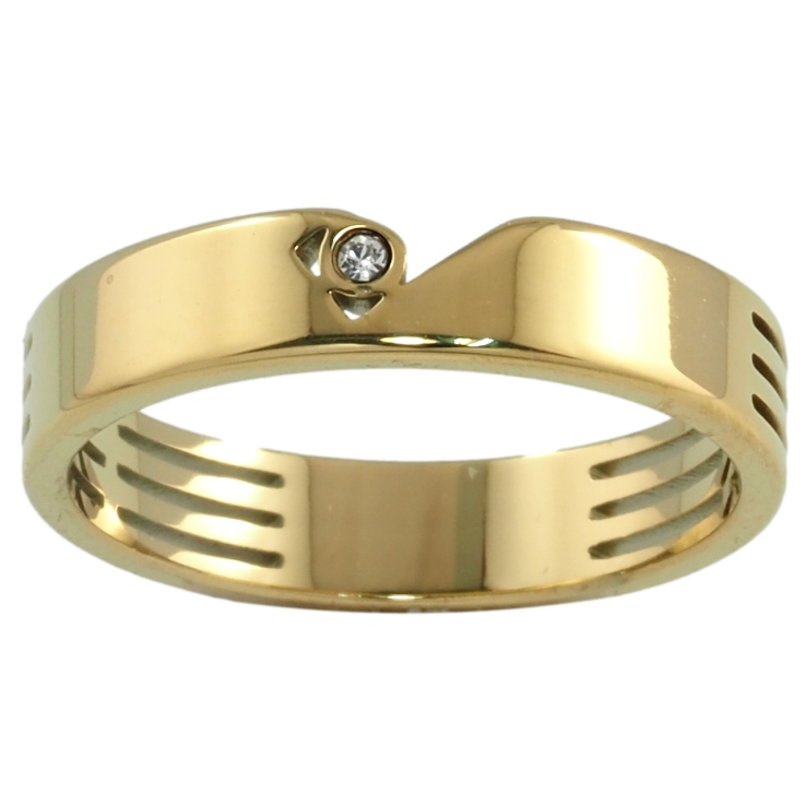 Кольцо Xuping TTM Stainless Steel Цвет 14К Резной узор с цирконием фото №22