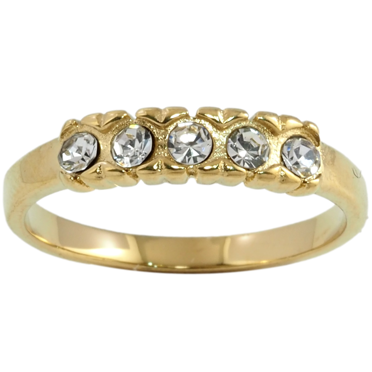 Кольцо Xuping TTM Stainless Steel Цвет 14К Узор с цирконием фото №21