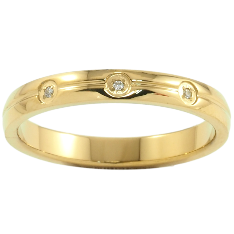 Кольцо Xuping TTM Stainless Steel Цвет 14К Узор с цирконием, шир. 3мм фото №1