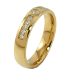 Кольцо Xuping TTM Stainless Steel Цвет 14К Дорожка циркония, шир. 4.5мм фото №2