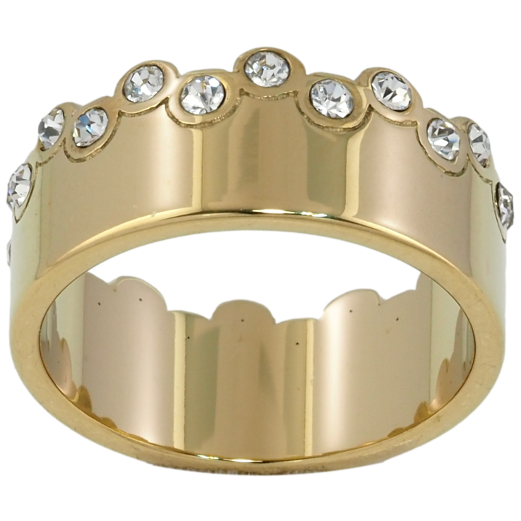 Кольцо Xuping TTM Stainless Steel Цвет 14К Узор с цирконием фото №12