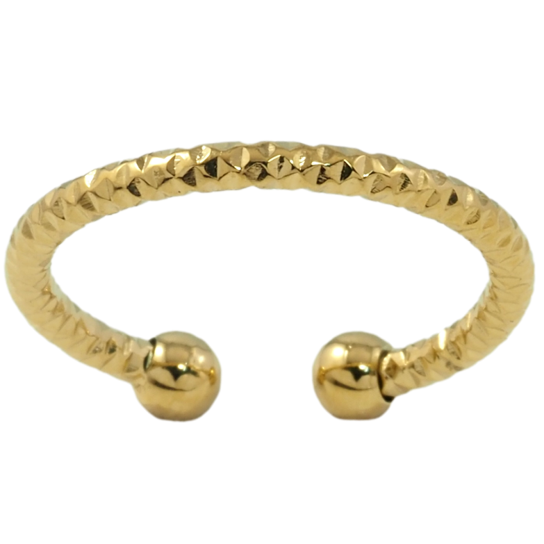 Каблучка Xuping TTM Stainless Steel Колір 14К «Декоративний візерунок» фото №8