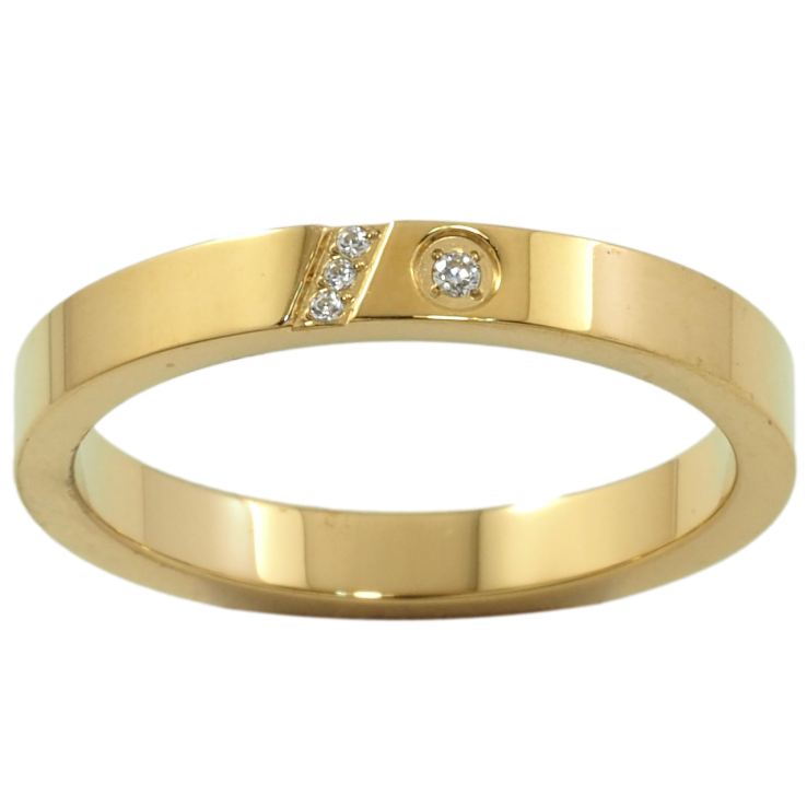 Кольцо Xuping TTM Stainless Steel Цвет 14К Узор с цирконием, шир. 3мм фото №4