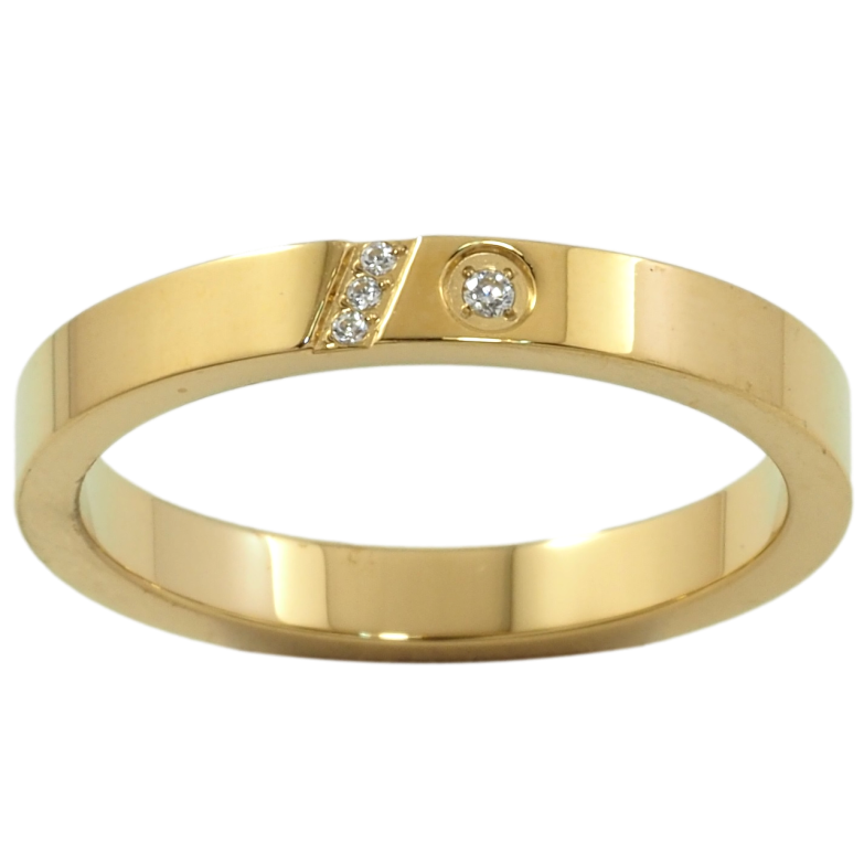 Каблучка Xuping TTM Stainless Steel Колір 14К «Візерунок із цирконієм, шир. 3мм» фото №5