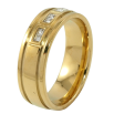 Кольцо Xuping TTM Stainless Steel Цвет 14К Узор с цирконием, шир. 6.5мм фото №2