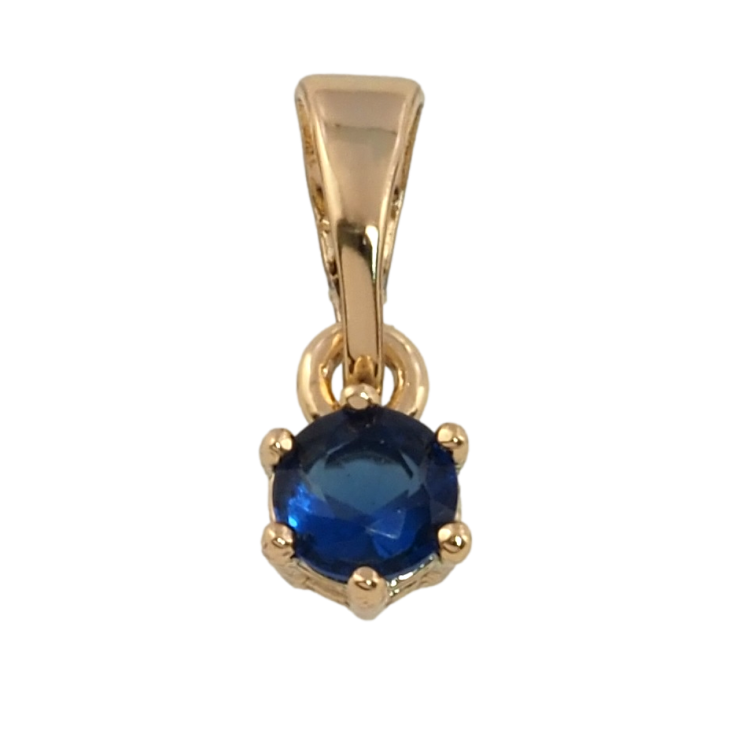 Кулон Xuping Позолота 18K Синій фіаніт, ø 4мм» для ланцюжка до 5мм фото №21