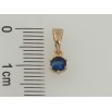 Кулон Xuping Позолота 18K Синій фіаніт, ø 4мм» для ланцюжка до 5мм фото №2