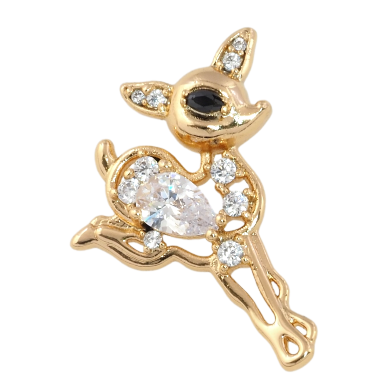 Кулон Xuping Позолота 18K Оленятко з цирконієм» для ланцюжка до 3 мм фото №17