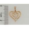 Кулон Xuping Позолота 18K Сердечко з цирконієм» для ланцюжка до 5мм фото №2