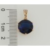 Кулон Xuping Позолота 18K Синій фіаніт, ø 10мм» для ланцюжка до 5мм фото №2