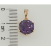 Кулон Xuping Позолота 18K Сиреневый фианит, ø 10мм для цепочки до 5мм фото №2