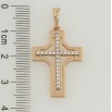Кулон Xuping Позолота 18K Крест с цирконием для цепочки до 6мм фото №2