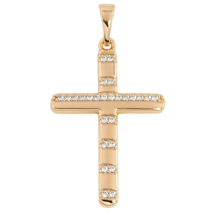 Кулон Xuping Позолота 18K Крест с цирконием для цепочки до 5мм фото №24