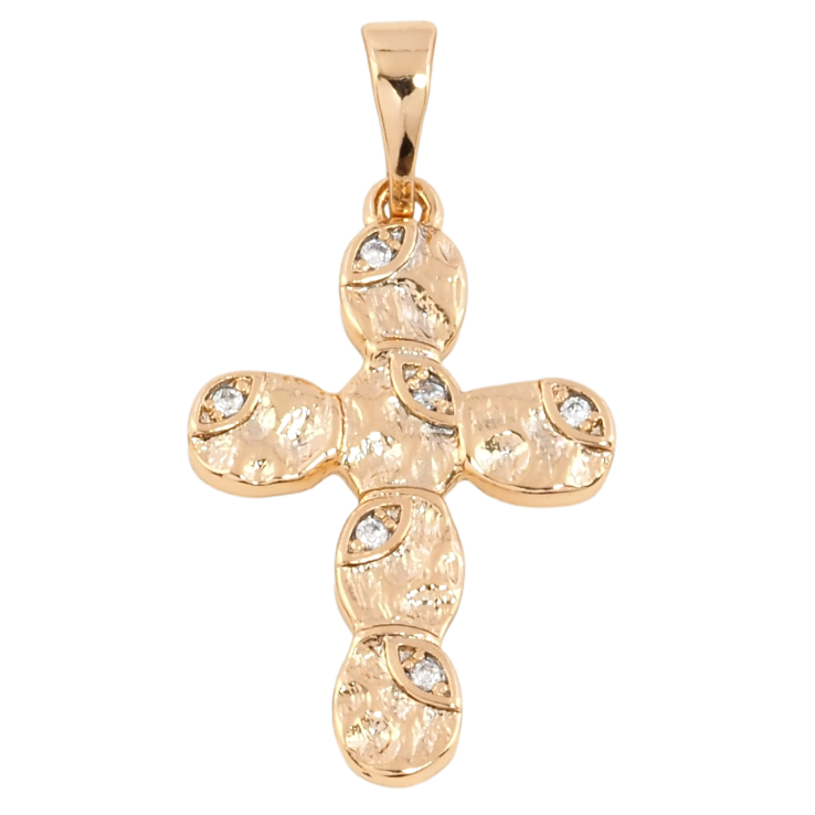 Кулон Xuping Позолота 18K Крест с цирконием для цепочки до 5мм фото №22