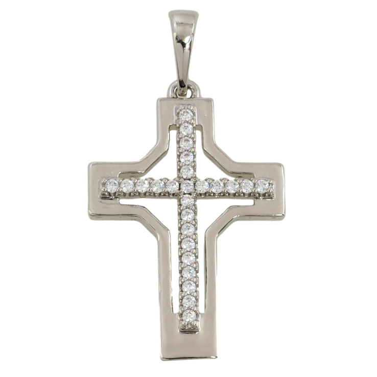 Кулон Xuping Родий Крест с цирконием для цепочки до 6мм фото №12 Кулон Xuping Родий Крест с цирконием для цепочки до 6мм фото №12
