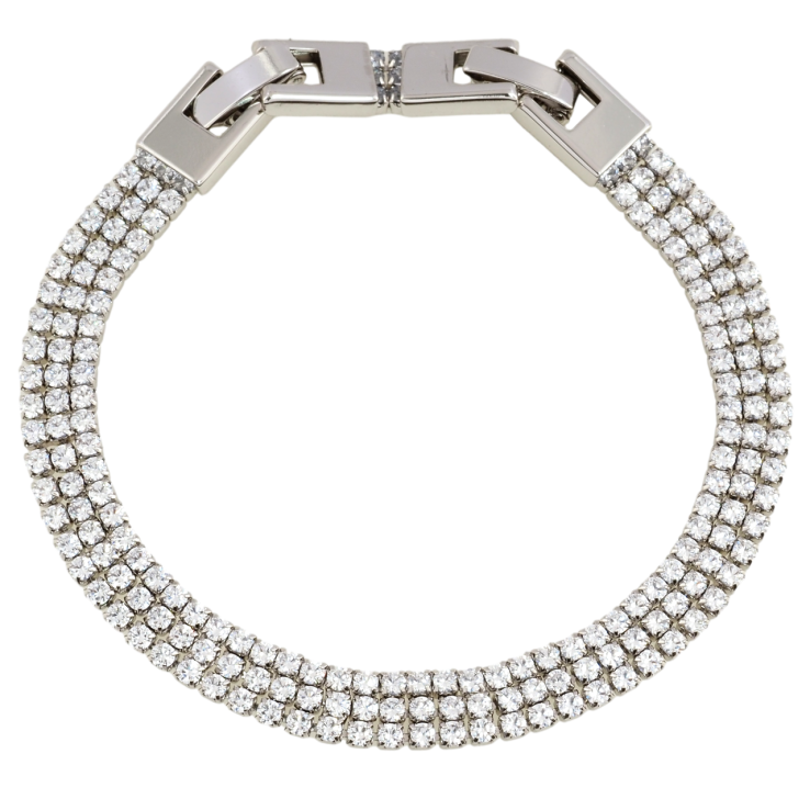 Браслет Xuping Родій «Инкрустация цирконием размер с доп. замком 17,19см х 7мм фото №12