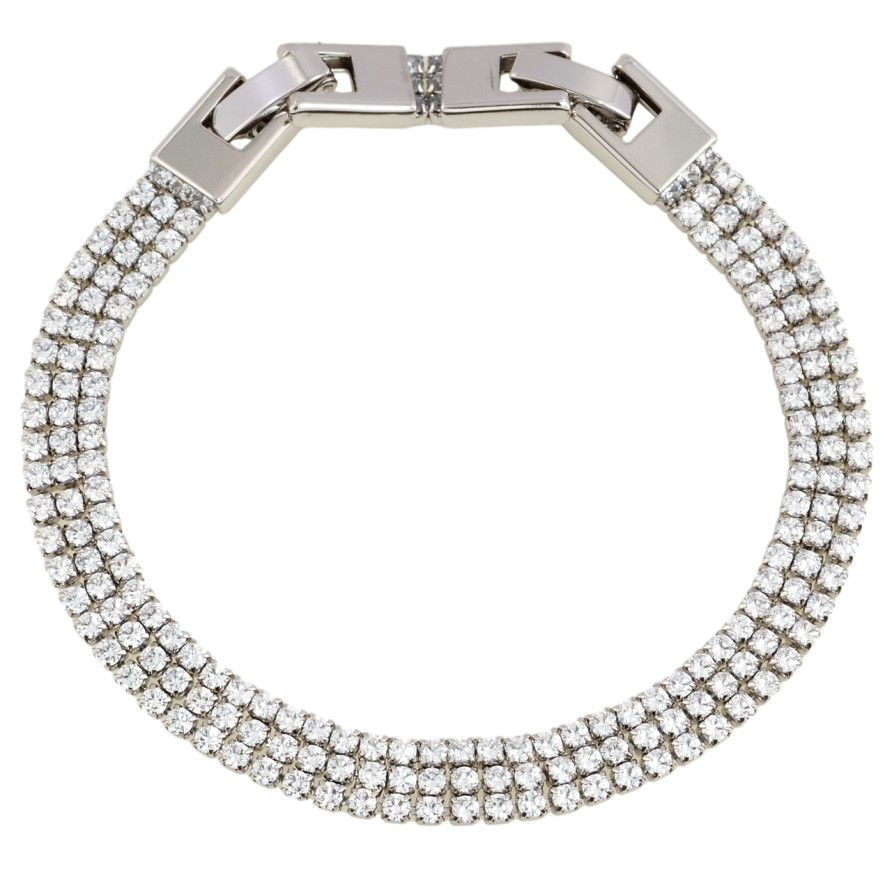 Браслет Xuping Родій «Инкрустация цирконием размер с доп. замком 17,19см х 7мм фото №1