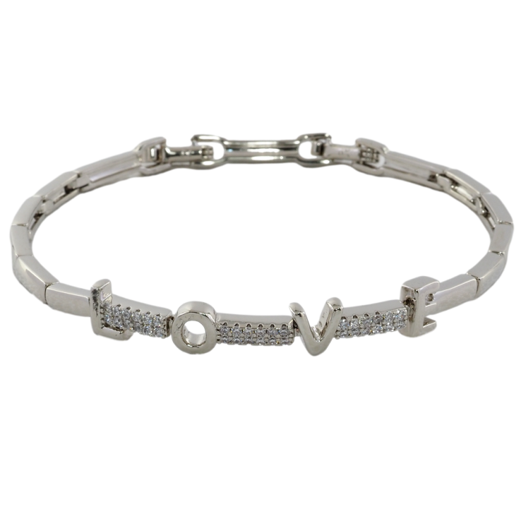 Браслет Xuping Родій «Love» розмір з доп. замком 17,19см х 3мм фото №2