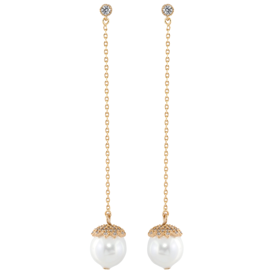 Серьги Xuping Позолота 18K пусеты Жемчужные подвески фото №1 Серьги Xuping Позолота 18K пусеты Жемчужные подвески фото №1