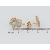Сережки Xuping Позолота 18K пусети «Квіточки з інкрустацією цирконієм» фото №2