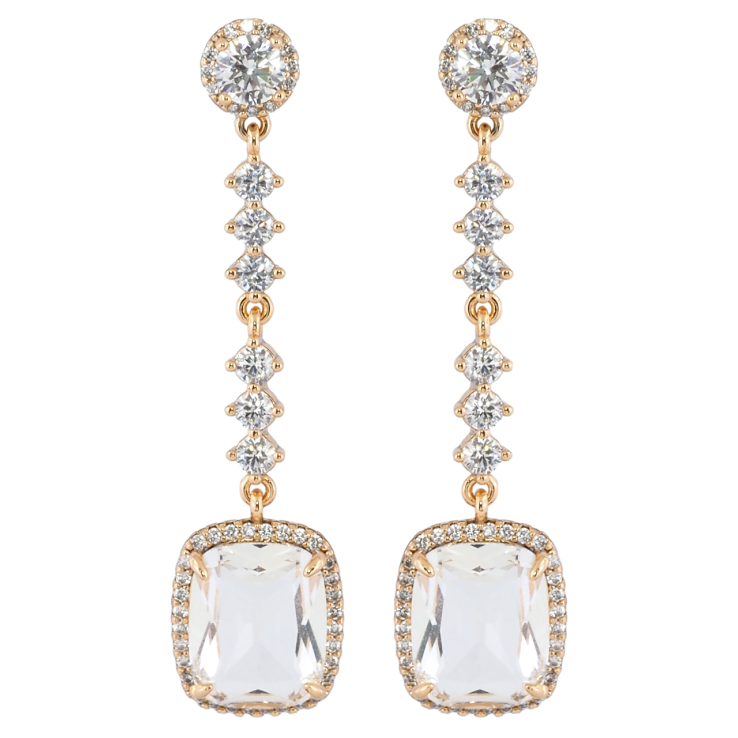 Сережки Xuping Позолота 18K пусети «Елегантні підвіски з цирконієм і фіанітами» фото №8 Сережки Xuping Позолота 18K пусети «Елегантні підвіски з цирконієм і фіанітами» фото №8