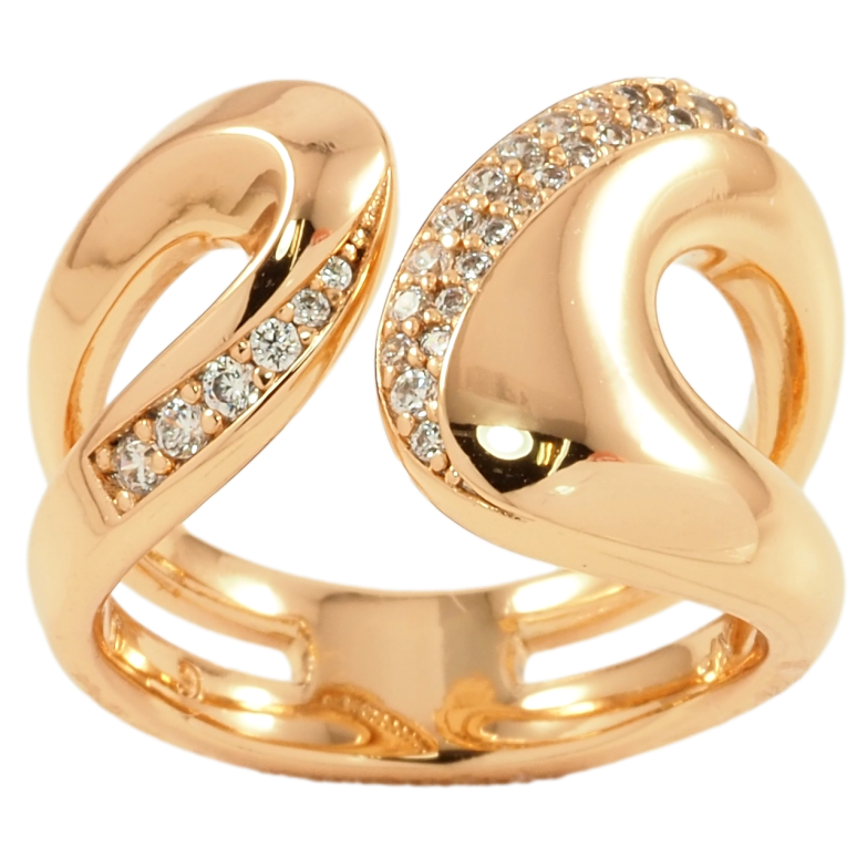 Каблучка Xuping Позолота 18K «Декоративний візерунок з цирконієм» фото №9