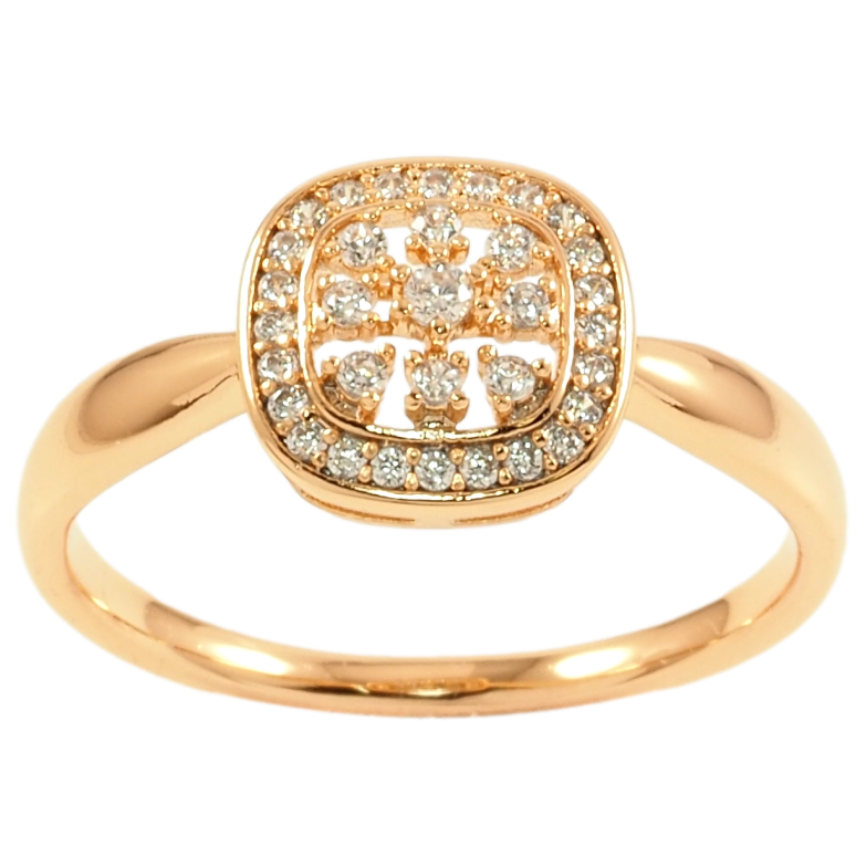 Кольцо Xuping Позолота 18K Инкрустация цирконием фото №1