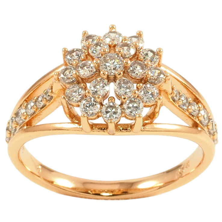 Кольцо Xuping Позолота 18K Инкрустация цирконием фото №6