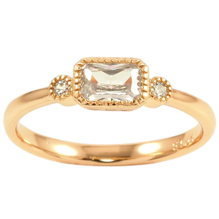 Кольцо Xuping Позолота 18K Три кристалла фото №19