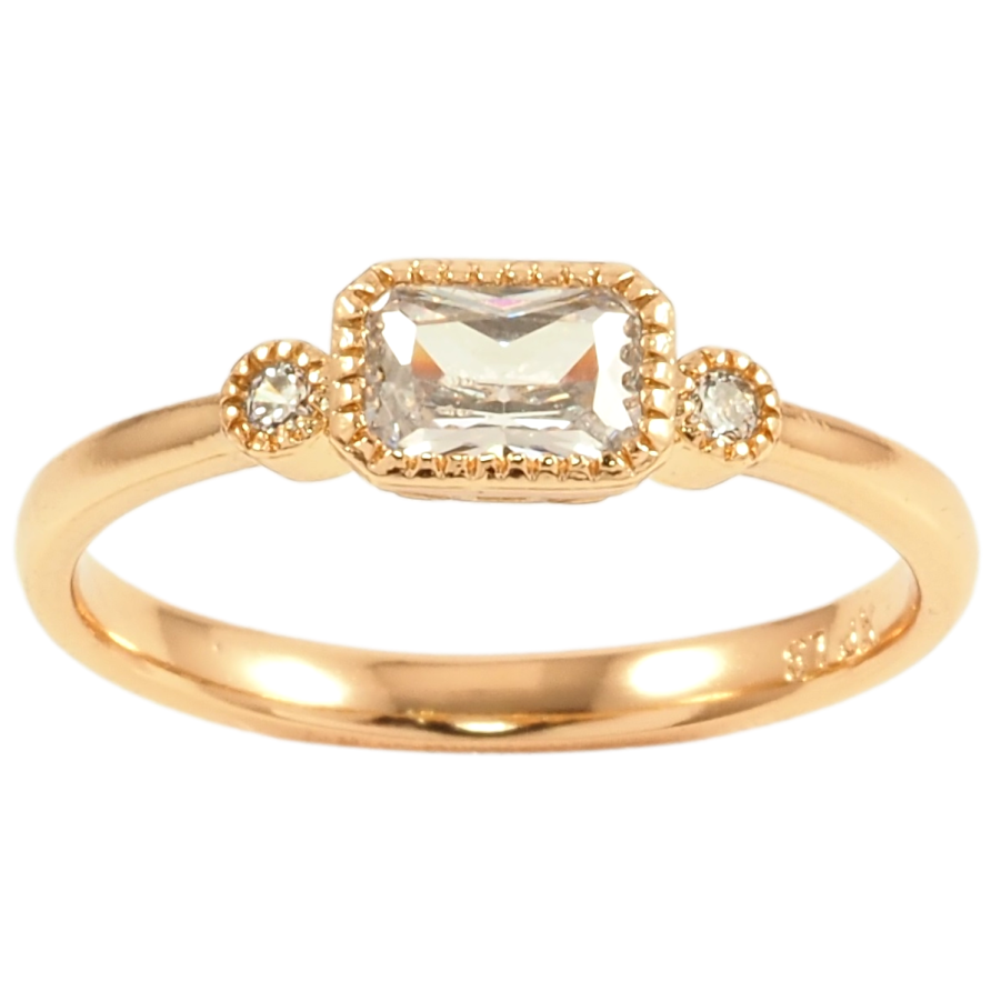 Кольцо Xuping Позолота 18K Три кристалла фото №1