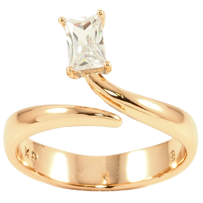 Кольцо Xuping Позолота 18K Декоративный узор с фианитом фото №1