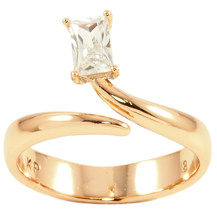 Кольцо Xuping Позолота 18K Декоративный узор с фианитом фото №1