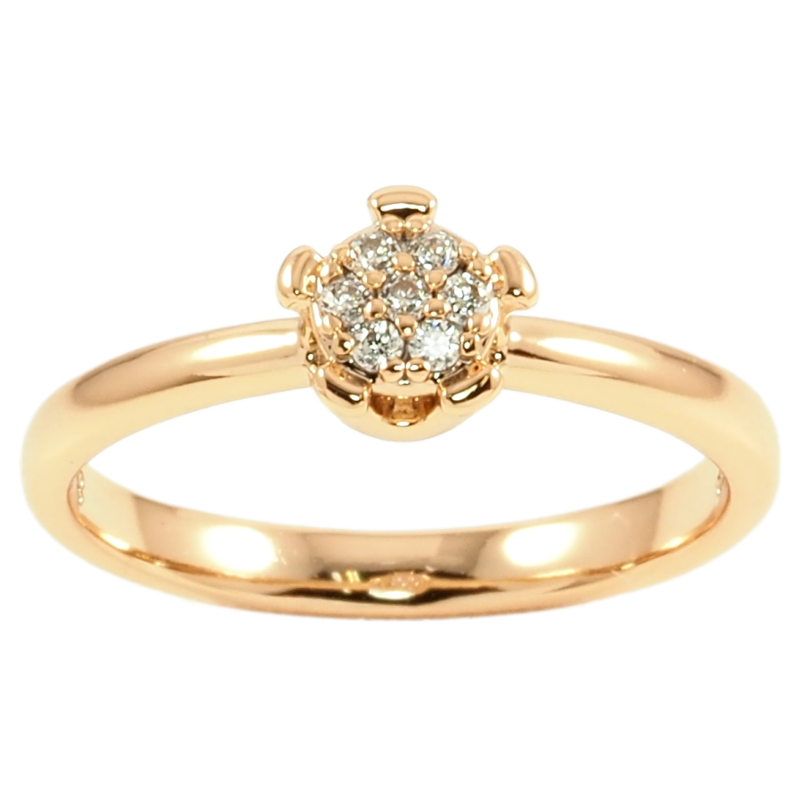 Кольцо Xuping Позолота 18K Миниатюрный кристальный цветочек фото №1